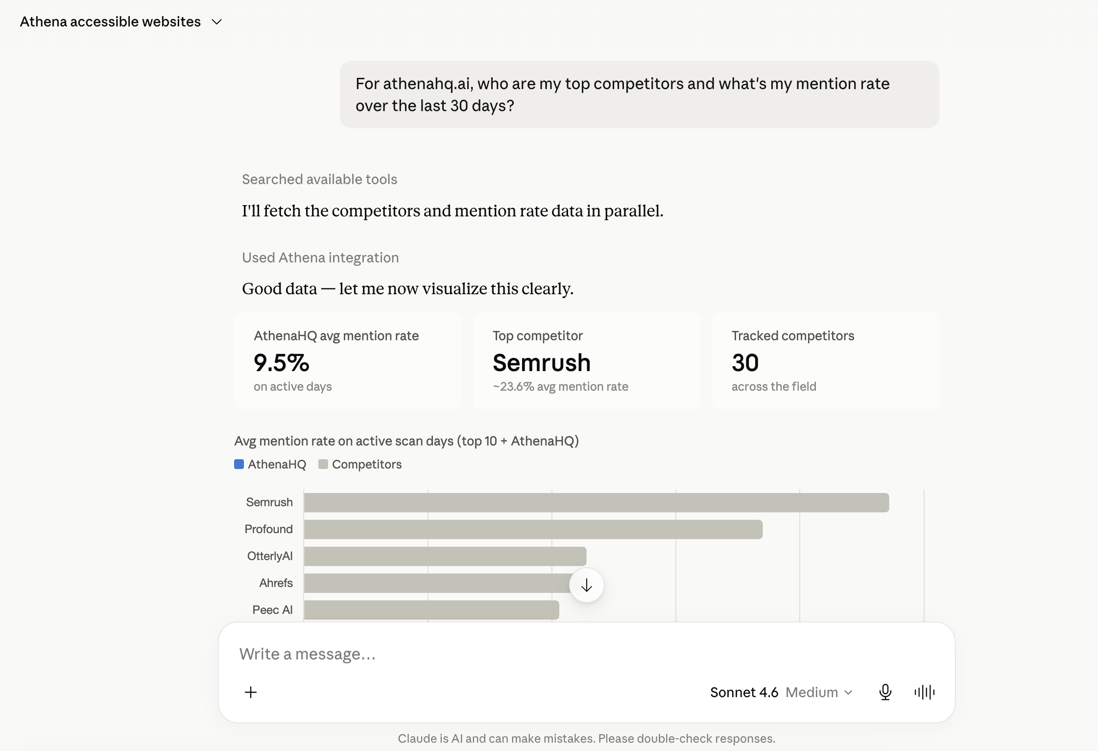 AthenaHQ screenshot